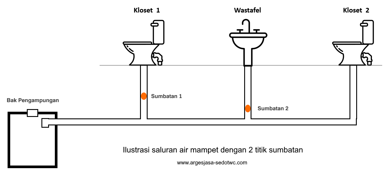 Saluran WC Mampet